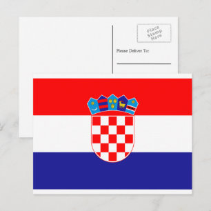 Carte Postale Drapeau croate, Drapeau de la Croatie