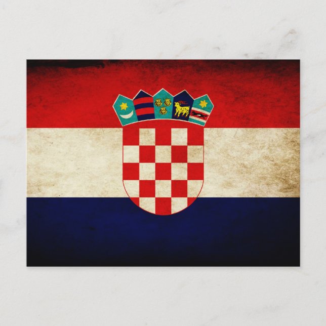 Carte Postale Drapeau Croatie (Devant)