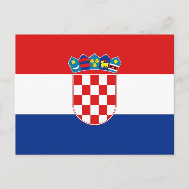 Carte postale Drapeau Croatie (Devant)