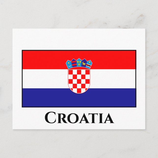 Carte Postale Drapeau Croatie (Devant)