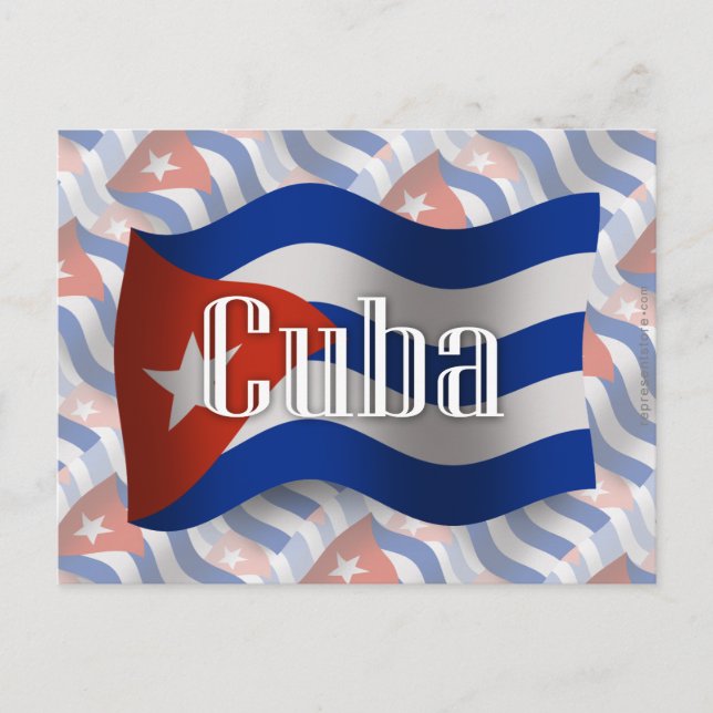 Carte Postale Drapeau Cuba (Devant)