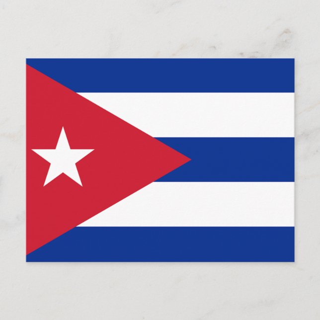 Carte Postale Drapeau Cuba (Devant)