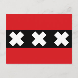 Carte Postale Drapeau d'Amsterdam