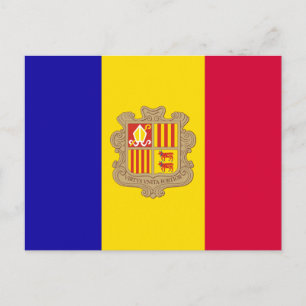 Carte Postale drapeau d'Andorre