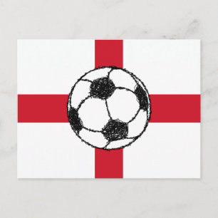 Carte Postale Drapeau d'Angleterre   Ballon de football