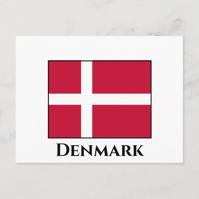 Carte Postale Drapeau danois (Devant)