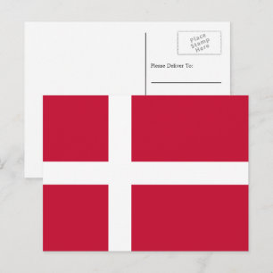 Carte Postale Drapeau danois, Drapeau du Danemark