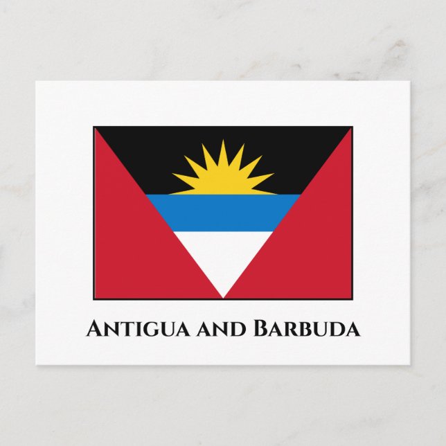 Carte Postale Drapeau d'Antigua-et-Barbuda (Devant)