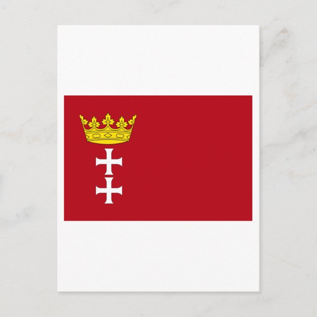 Carte Postale Drapeau Danzig - Gdansk (Devant)