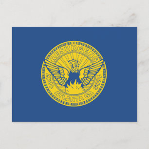 Carte Postale Drapeau d'Atlanta, Géorgie