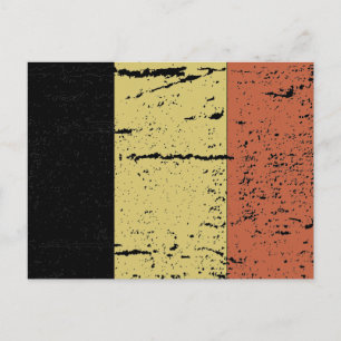 CARTE POSTALE DRAPEAU DE BELGIQUE