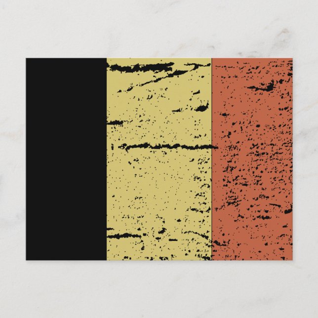 CARTE POSTALE DRAPEAU DE BELGIQUE (Devant)