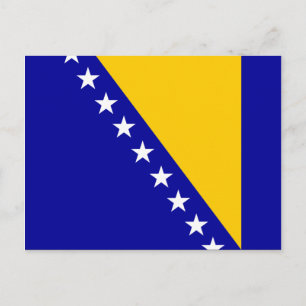 Carte Postale Drapeau de Bosnie-Herzégovine