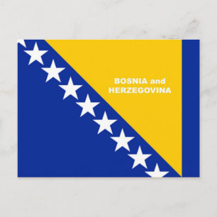 Carte Postale Drapeau de Bosnie-Herzégovine conception personnal