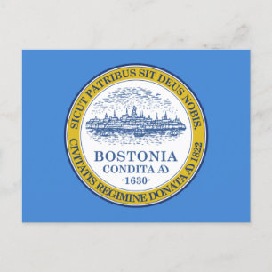 Carte Postale Drapeau de Boston, Massachusetts