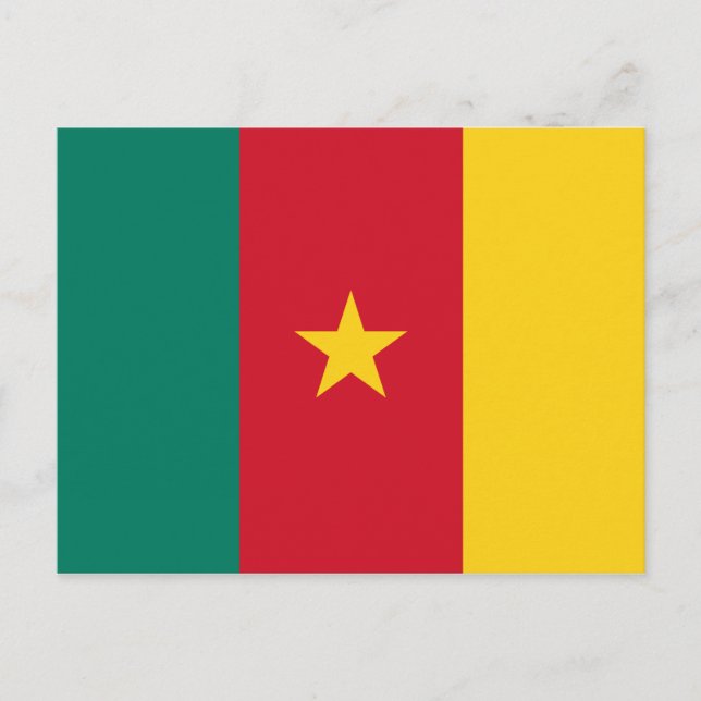 CARTE POSTALE DRAPEAU DE CAMEROUN (Devant)
