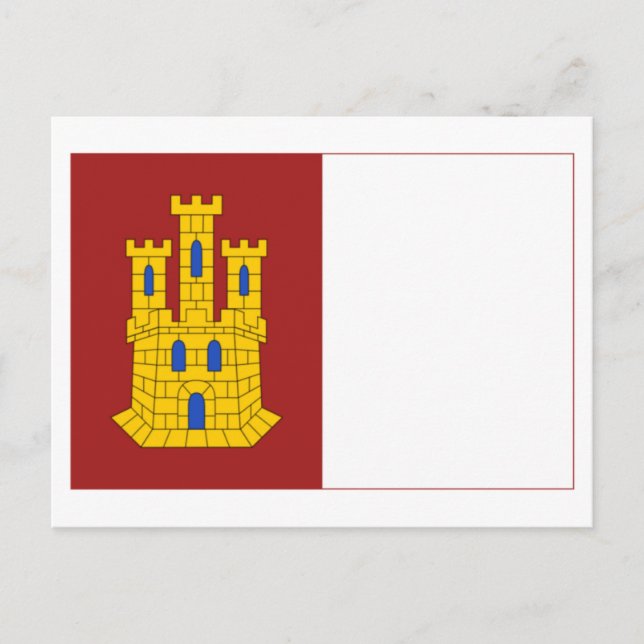 Carte Postale Drapeau de Castilla-La Mancha (Devant)