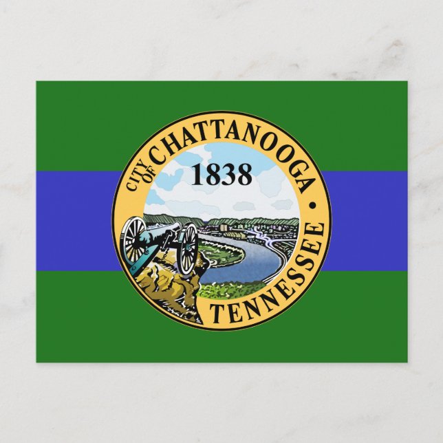 Carte Postale Drapeau de Chattanooga, Tennessee (Devant)