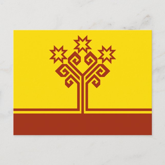 Carte Postale Drapeau de Chuvashia (Devant)