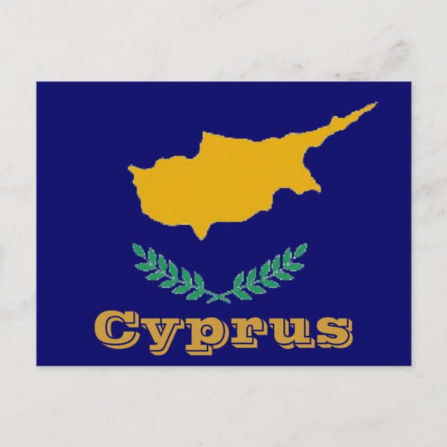 Carte Postale Drapeau de Chypre (Devant)