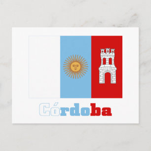 Carte Postale Drapeau de Cordoue avec nom