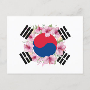 Carte postale Drapeau De Corée Du Sud Mugunghwa