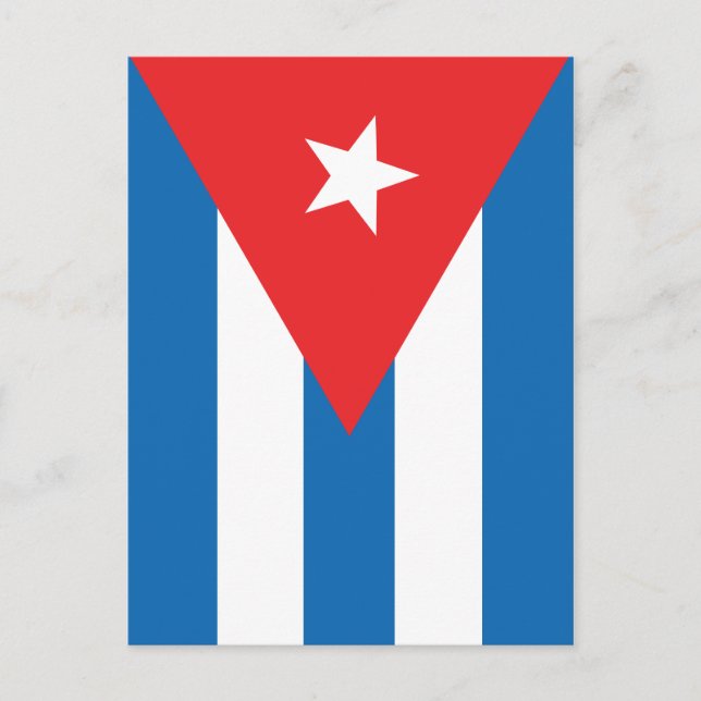Carte Postale Drapeau de Cuba (Devant)
