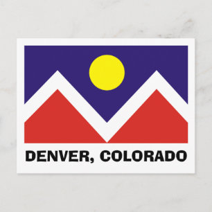 Carte Postale Drapeau de Denver, le Colorado