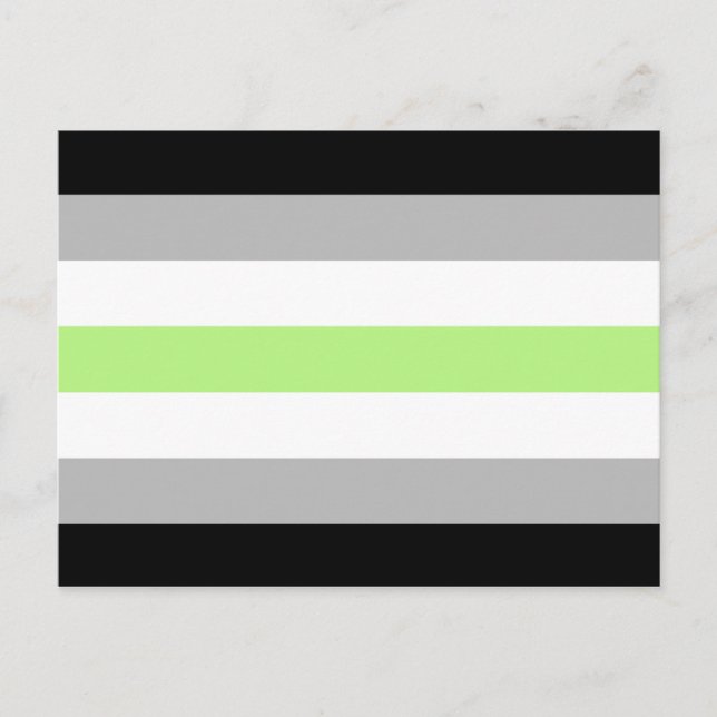 Carte Postale Drapeau de fierté agender (Devant)