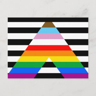 Carte Postale Drapeau de fierté allié du progrès LGBTQ