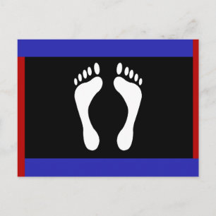 Carte Postale Drapeau de fierté de pied (empreinte de pied)