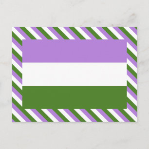 Carte Postale Drapeau de fierté genderqueer