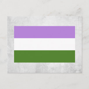 Carte Postale Drapeau de fierté genderqueer