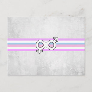 Carte Postale Drapeau de fierté intersexe