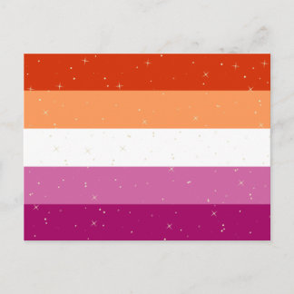 Carte postale Drapeau de fierté lesbienne