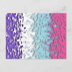 Carte Postale Drapeau de fierté multisexuel funky trippy ondulé