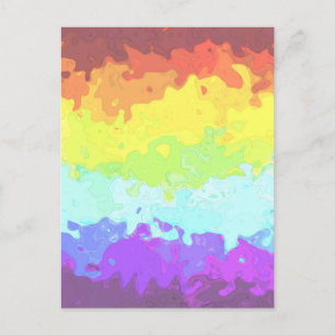 Carte Postale Drapeau de fierté Neurogenre Abstrait Bohème Tripa