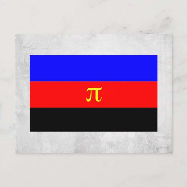 Carte Postale Drapeau de fierté polyamoureuse (Devant)