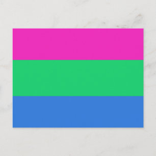 Carte Postale Drapeau de fierté polysexuelle