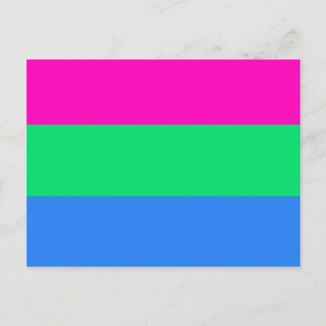 Carte Postale Drapeau de fierté polysexuelle (Devant)
