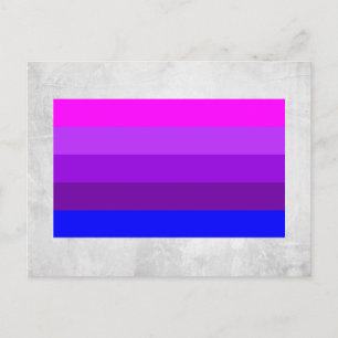 Carte Postale Drapeau de fierté transgenre alternatif