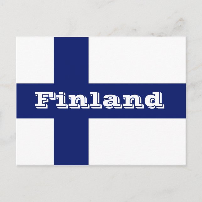 Carte Postale Drapeau de Finlande (Devant)