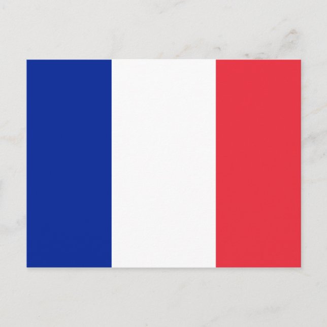 Carte Postale Drapeau de France (Devant)