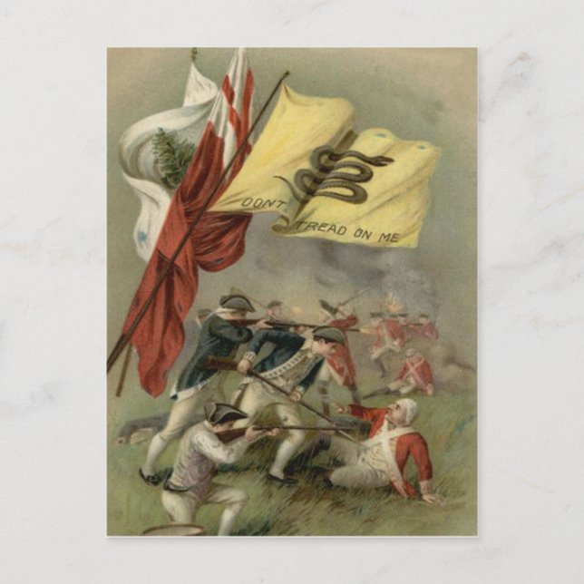 Carte Postale Drapeau de Gadsden - Colline de Bunker (Devant)