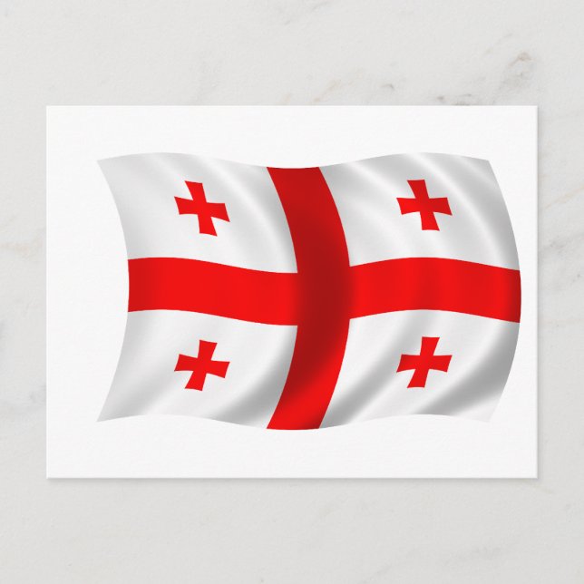 Carte Postale Drapeau de Géorgie (Devant)
