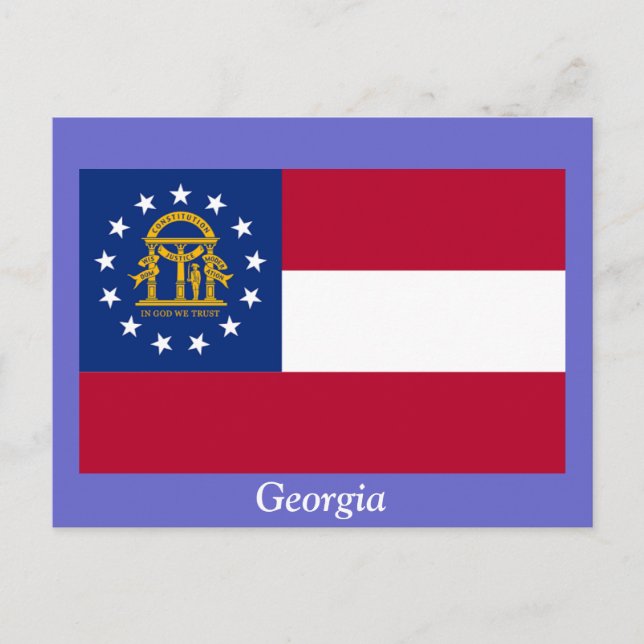 Carte Postale Drapeau de Géorgie (Devant)
