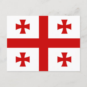 Carte Postale Drapeau de Géorgie