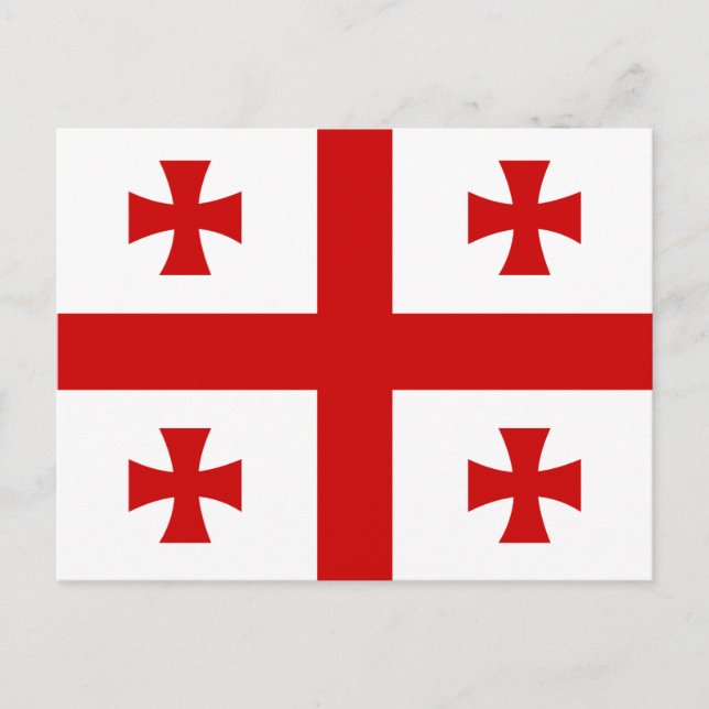 Carte Postale Drapeau de Géorgie (Devant)