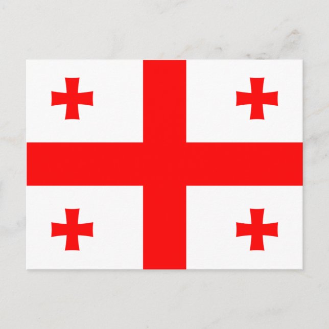 Carte Postale Drapeau de Géorgie (Devant)