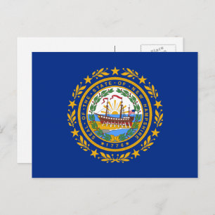 Carte Postale Drapeau de Granite Stater, Drapeau du New Hampshir